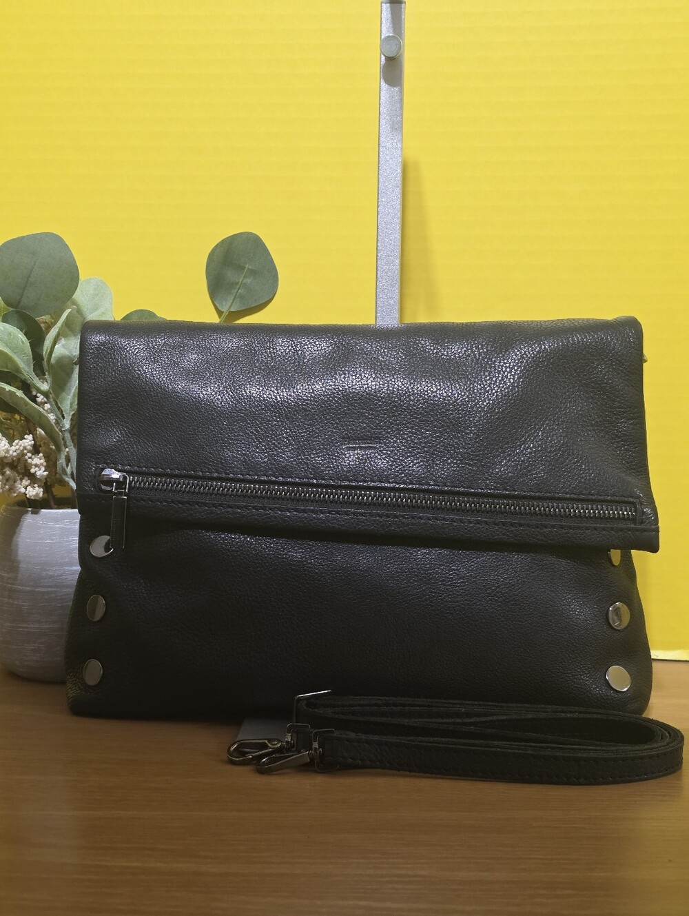 Hammitt Black Leather Large Vip Crossbody